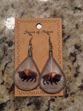 Spirit of Nature Buffalo Thread Earrings